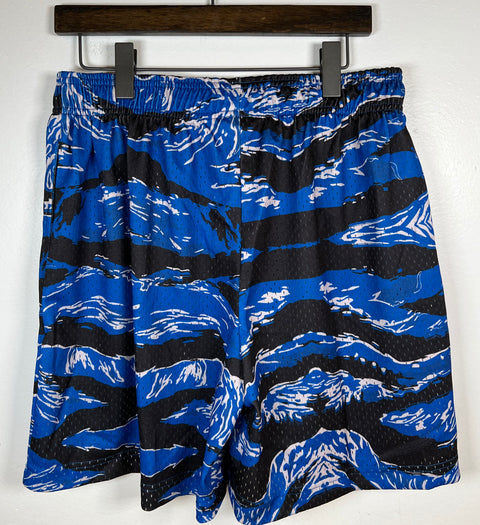 T DS Bravest Studios Blue Tiger Print Shorts (Multiple Sizes)