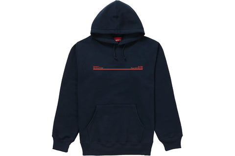 DS Supreme NYC Shop Navy Hooded Sweatshirt Sz S