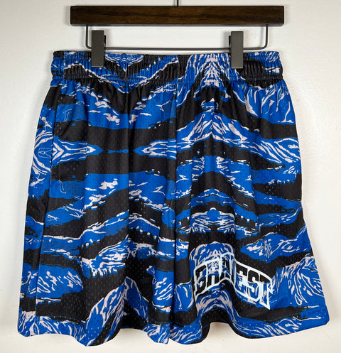 T DS Bravest Studios Blue Tiger Print Shorts (Multiple Sizes)